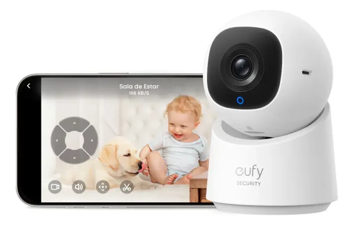 Câmera Seguranca Anker eufy C220 WiFi 2K(3MP) Interna 360° Visão Noturna Rastreamento IA…