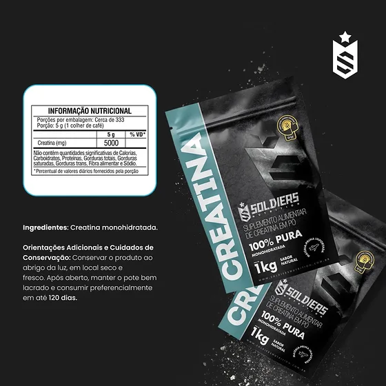 Foto 5 de Creatina 1kg Suplemento Monohidratada em pó 100%…