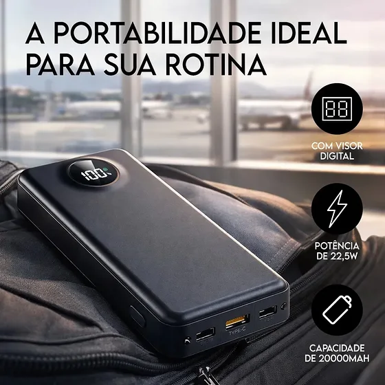 Foto 4 de Carregador Portátil Davely Power Bank 20000mAh…