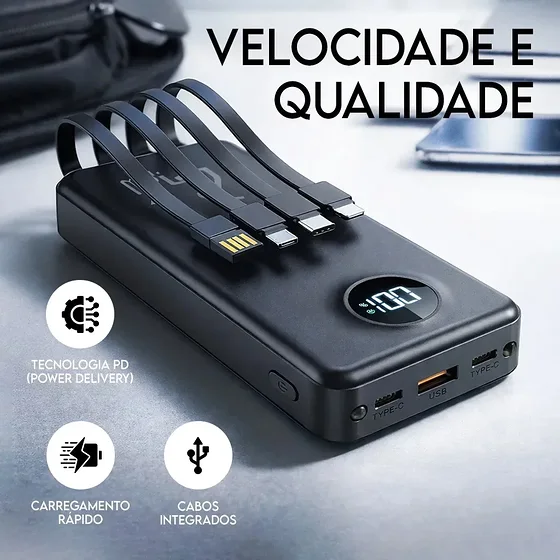 Foto 5 de Carregador Portátil Davely Power Bank 20000mAh…