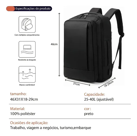 Foto 3 de Mochila jiesipote À Prova D'água Reforçada…