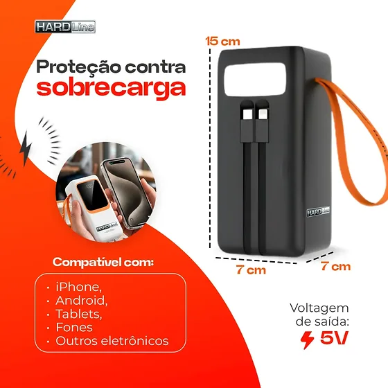 Foto 3 de Power Bank Hardline 50.000 mAh Turbo de 22.5W…