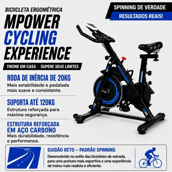 Foto 3 de Bicicleta Ergométrica Spinning Mopower Cycling…