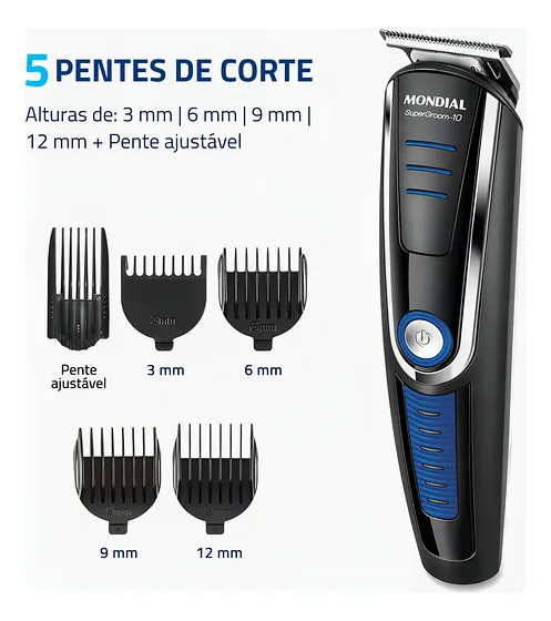 Foto 4 de Aparador De Pelos Super Groom 10 Mondial 6W…
