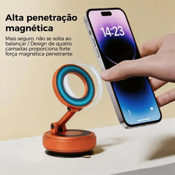 Foto 4 de Suporte Magnético Para Celular Universal Eletro…