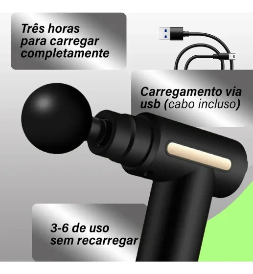 Foto 4 de Pistola Massageadora Muscular Profissional Space…