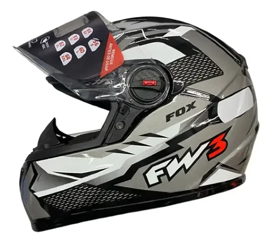 Foto 2 de Capacete Moto Fw3 Gtx Fox Óculos Solar Interno…