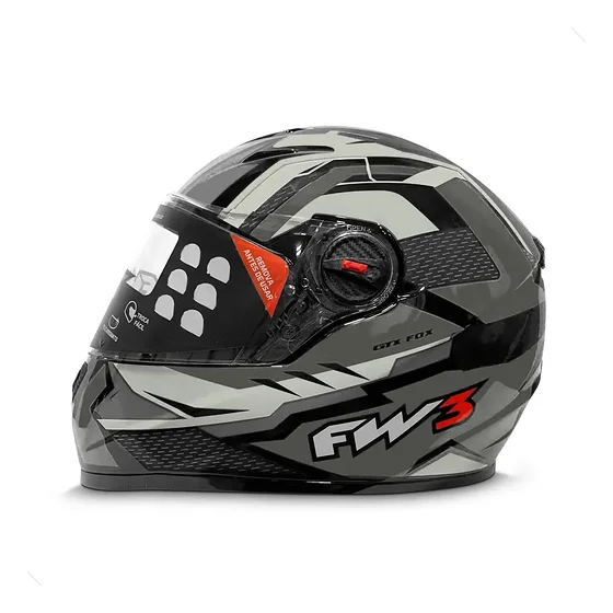 Foto 4 de Capacete Moto Fw3 Gtx Fox Óculos Solar Interno…
