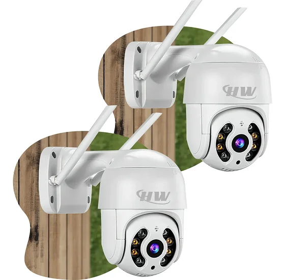 Kit 2 Câmeras Segurança Ip Interna Externa Wifi iCSee Infravermelho Prova D’Água…