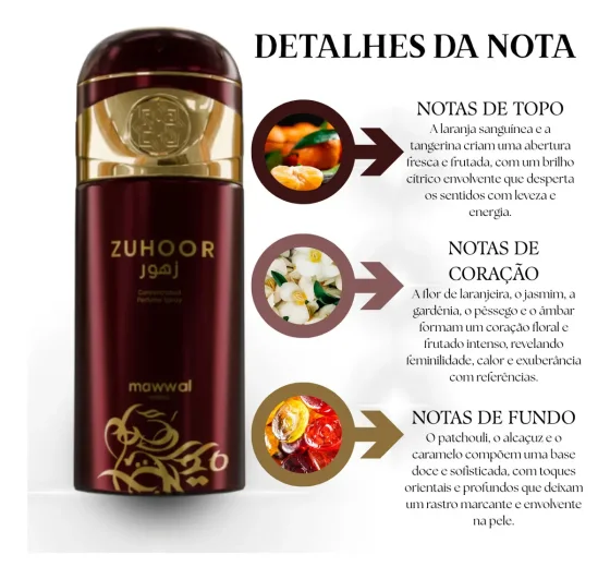 Foto 4 de Body Splash Mawwal Zuhoor Feminino 250ml…