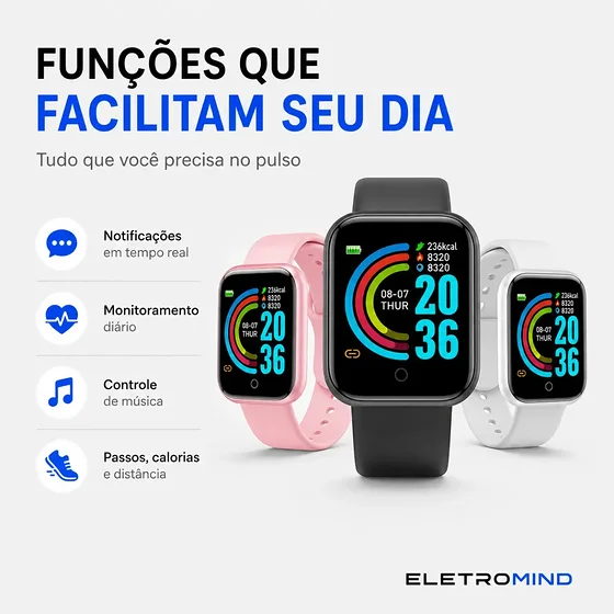 Foto 4 de Smartwatch Relógio Inteligente Digital…