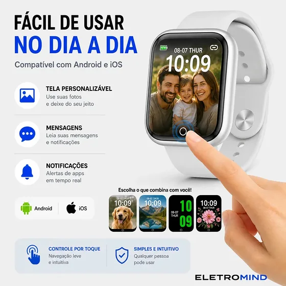 Foto 5 de Smartwatch Relógio Inteligente Digital…