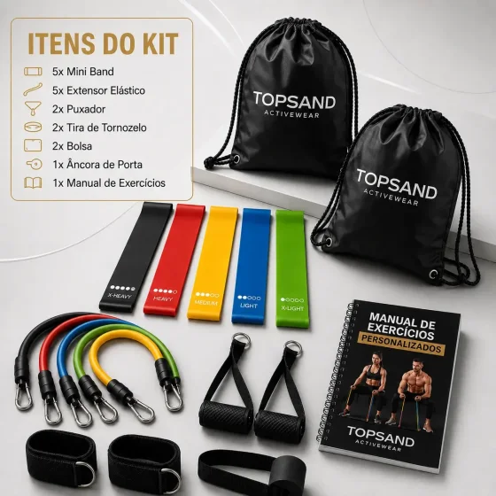 Foto 3 de Kit 18 Itens Esportivos Para Treino Em Casa…
