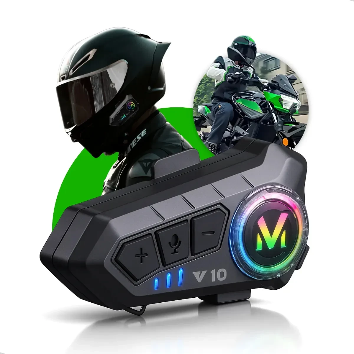 Fone De Ouvido Para Capacete Moto Bluetooth Headset Rgb Sem Fio Kateluo