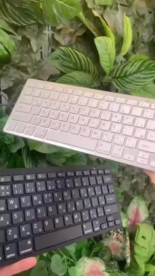 Foto 2 de Teclado Bluetooth Sem Fio Mini Slim Fino Pc…