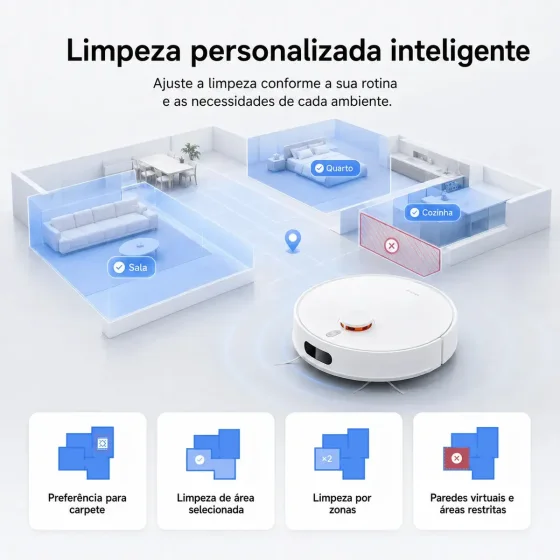 Foto 4 de Aspirador Robô Branco Xiaomi S40c Branco 127v