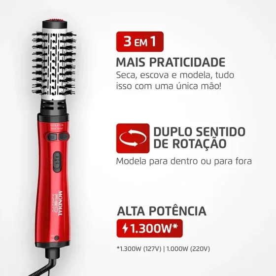 Foto 5 de Mondial ERB11KR Infinity Keratin Escova Rotativa…