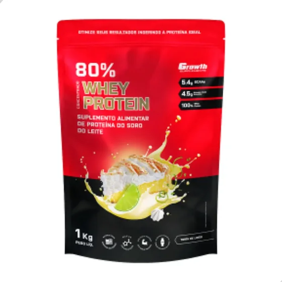 Foto 3 de Whey Concentrado 80% Whey Protein Growth…