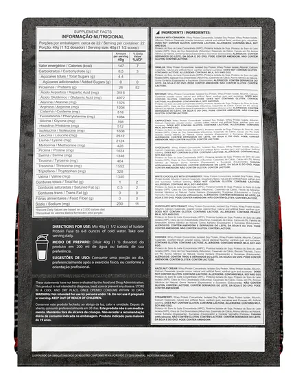 Foto 5 de Whey Isolate Protein Fuse 900g Dark Lab Sabor…