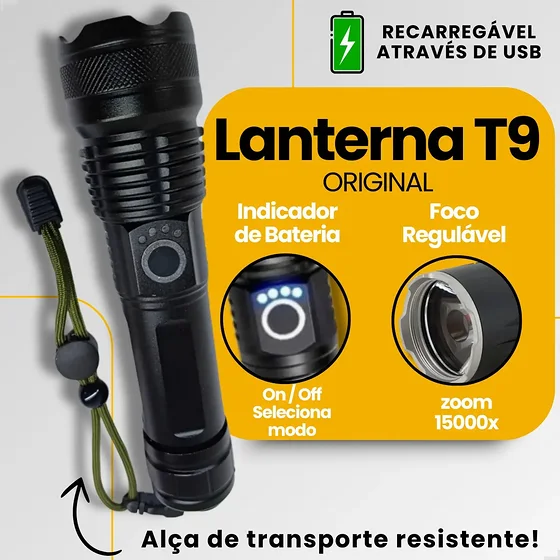 Foto 3 de Lanterna Mais Forte Do Mundo Recarregável Tática…