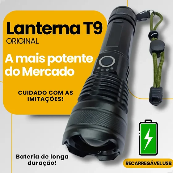 Foto 4 de Lanterna Mais Forte Do Mundo Recarregável Tática…