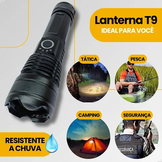 Foto 5 de Lanterna Mais Forte Do Mundo Recarregável Tática…