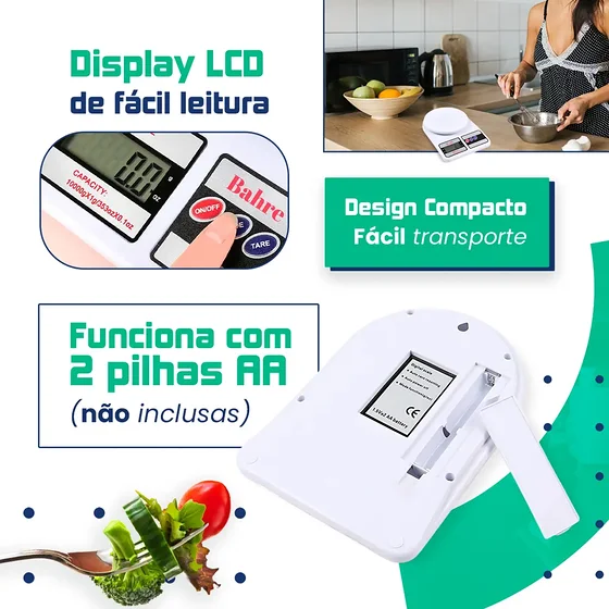 Foto 4 de Balança Digital de Cozinha Bahrein Eletrônica de…