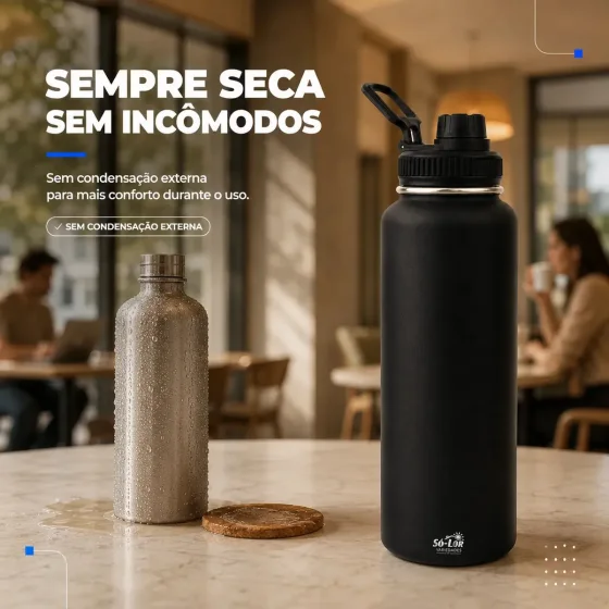 Foto 5 de 1000ml Garrafa Térmica Isolada A Vácuo Squeeze…