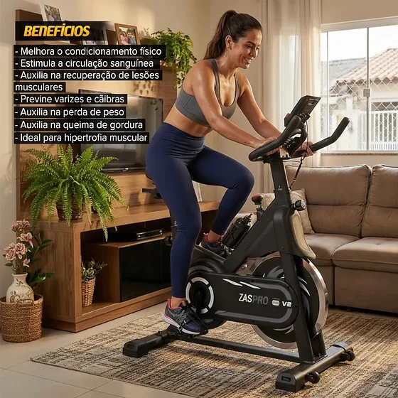 Foto 4 de Bicicleta Ergométrica Spinning 20kg Zaspro V2…